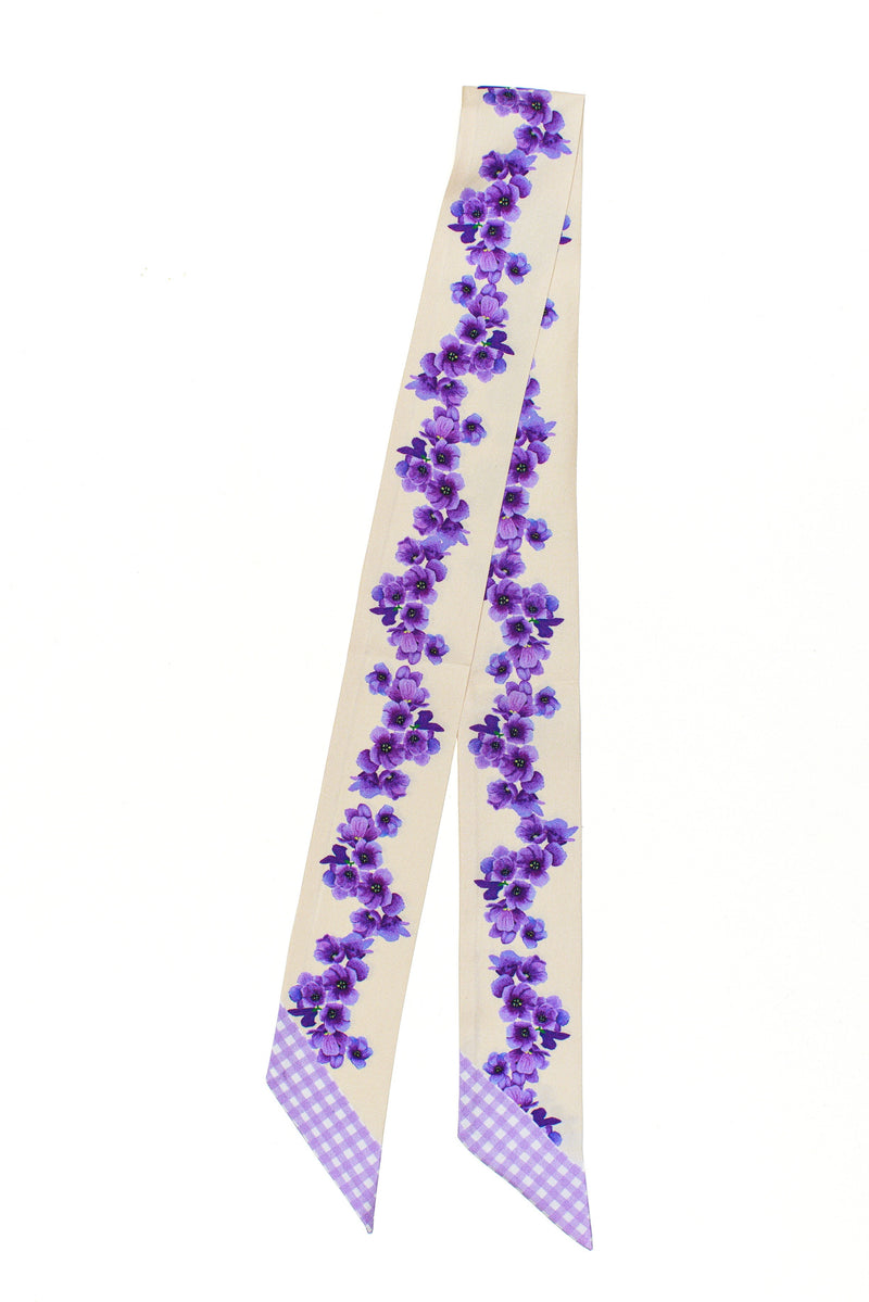 Purple Flora Silk Ribbon