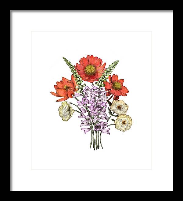 Poppy Bouquet - Framed Print