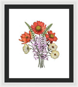 Poppy Bouquet - Framed Print