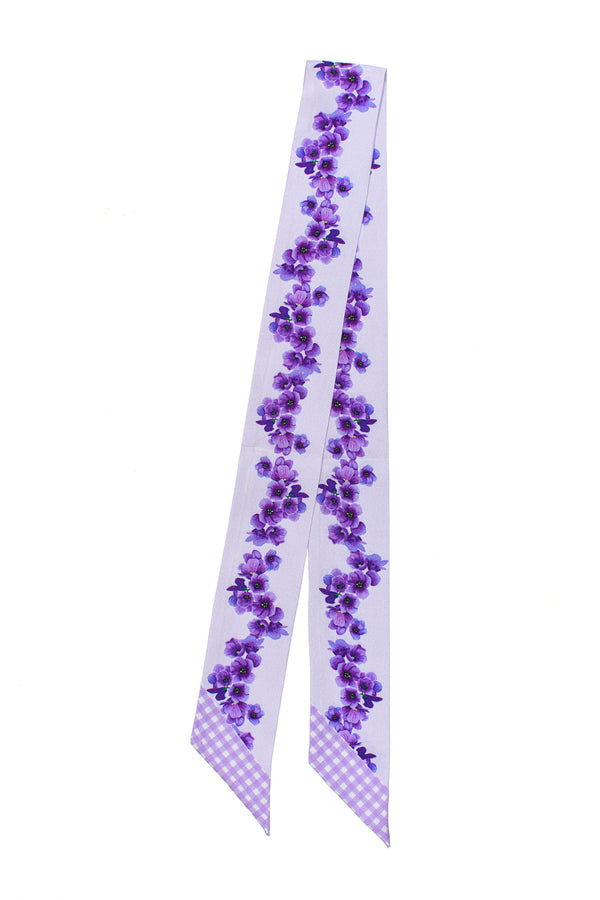 Purple Flora Silk Ribbon