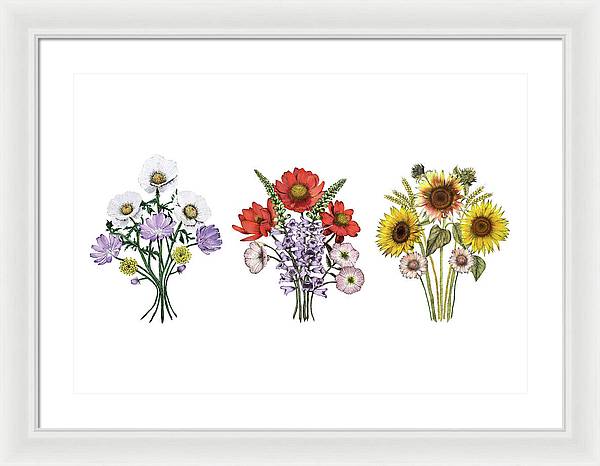 Spring Bouquets - Framed Print